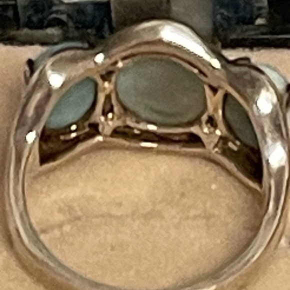 Sterling Silver 925 -3 Stone Larimar Women’s Ring - Sz 6 - Picture 10 of 13